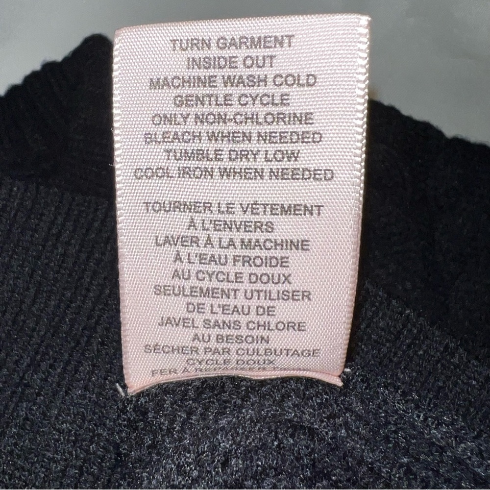Philosophy Ribbed Crewneck Black Cable Knit Sweater NWT - Picture 6 of 13